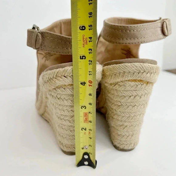 Universal Thread Cayla Microsuede Shield Espadrille Wedge Heel, Size 9.5, Taupe - Picture 11 of 13